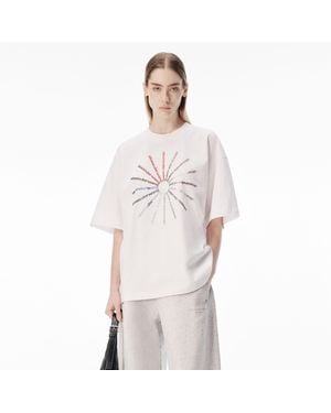 Alexander Wang Crystal Pinwheel Short Sleeve Tee - Multicolour