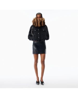 Alexander Wang Low-Rise Miniskirt Leather - Black