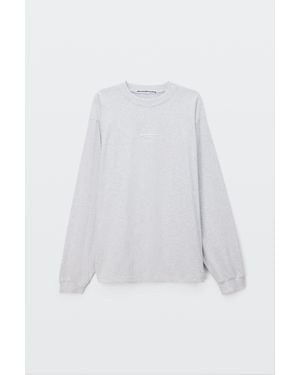 Alexander Wang Logo Print Long Sleeve Tee - White