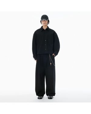 Alexander Wang Cotton Trousers With Key Hardware - Black