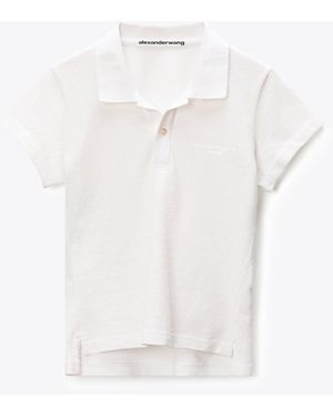 Alexander Wang Crystal Hotfix Polo - White