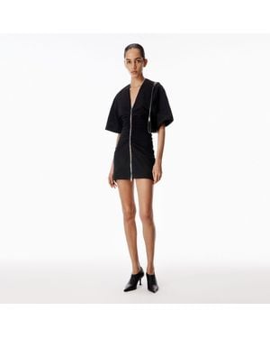 Alexander Wang Zipper Tee Dress - Black