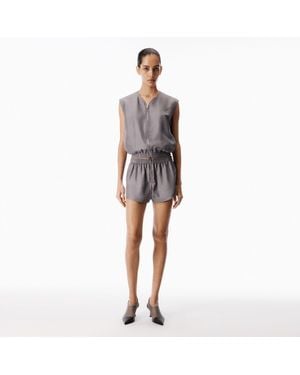 Alexander Wang Silk Twill Track Short - Gray