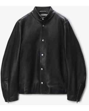 Alexander Wang Glossy Leather Moto Jacket - Black