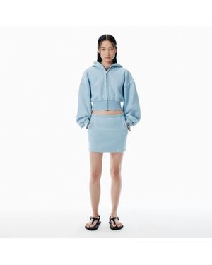 Alexander Wang Cotton Terry Miniskirt - Blue