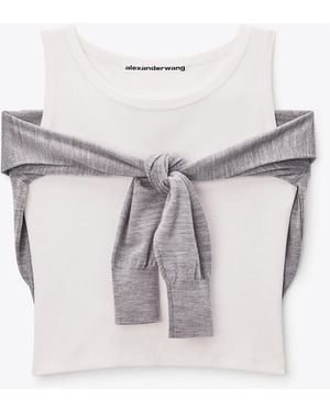Alexander Wang Layered Tank With Tie-Front Jumper Detail - Multicolour