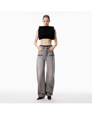 Alexander Wang Silk Brief Float Jean - Grey