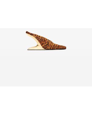 Alexander Wang Pheasant Feather Boomerang Wedge Heel - Multicolour