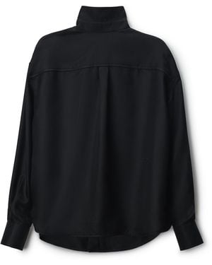 Alexander Wang Silk Reverse-Detail Shirt - Black