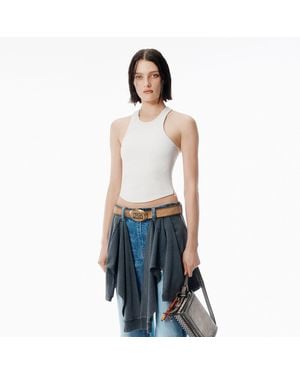Alexander Wang Stretch Leather Tank - Blue
