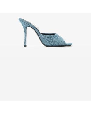 Alexander Wang Cher 105Mm Denim Mule - Blue