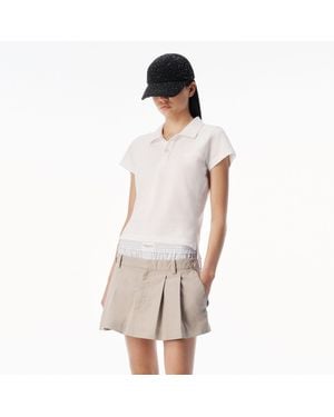 Alexander Wang Crystal Polo Tee - Natural