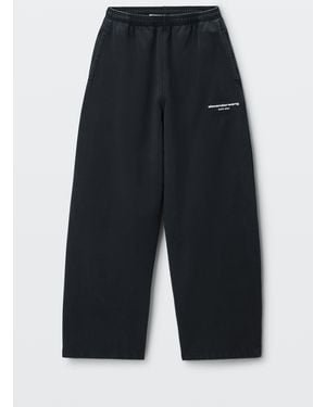 Alexander Wang Mid-Rise Relaxed Sweatpant W/ Logo Print - Blue