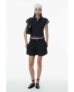 Alexander Wang Classic Boxer Short In Cotton - Black
