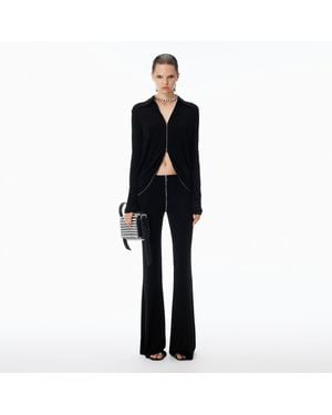 Alexander Wang Mid-Rise Zip Pant - Black