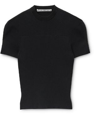 Alexander Wang Debossed Logo Fitted Tee - Black