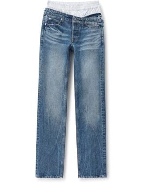Alexander Wang Boxer Drop Waistband Slim Jean - Blue