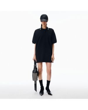Alexander Wang Relaxed Polo Cotton Minidress - Black