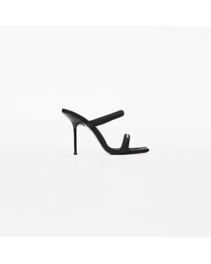Alexander Wang Julie Tubular Logo Sandals - Black