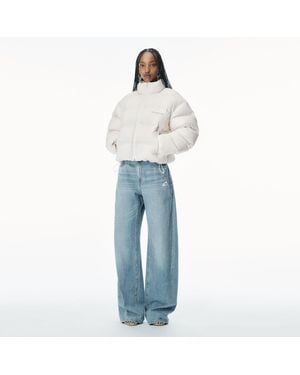 Alexander Wang Logo Jacquard Puffer Jacket - White
