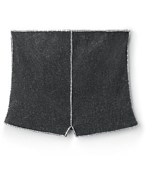 Alexander Wang Strapless Bustier Top With Embellished Chain - Black