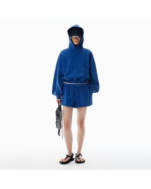 Alexander Wang Cotton-Terry Running Shorts - Blue