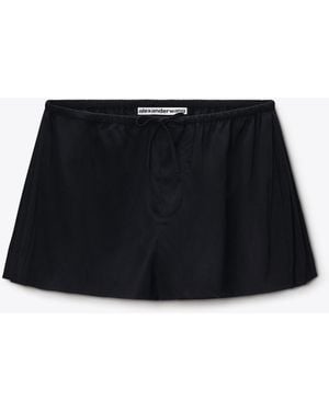 Alexander Wang Mid-Rise Pleated Short - Black
