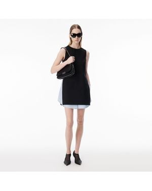 Alexander Wang Shift Mini Dress With Zip Side Panels - Black