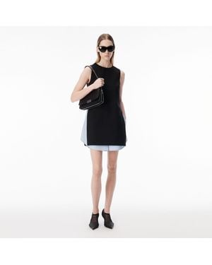 Alexander Wang Shift Mini Dress With Zip Side Panels - Black