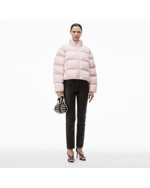 Alexander Wang Logo Reflective Puffer Coat - Pink
