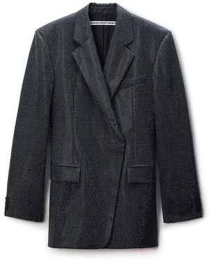Alexander Wang Crystal Hotfix Blazer Dress - Blue