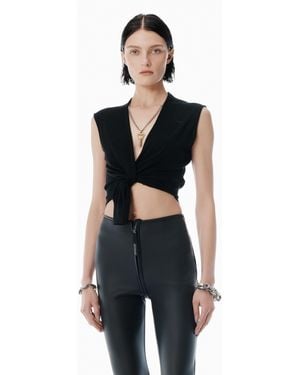 Alexander Wang Black Merino Wool Nameplate Top