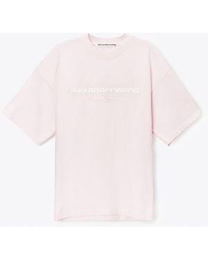 Alexander Wang Puff Logo Oversized Tee - Pink