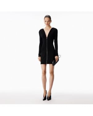 Alexander Wang Continuous Zipper Mini Dress - Black