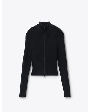 Alexander Wang Debossed Logo Fitted Jacket - Black