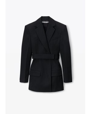 Alexander Wang Logo Belted Blazer Dress - Black