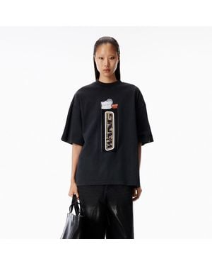 Alexander Wang Short Sleeve Lighter Graphic Tee - Black