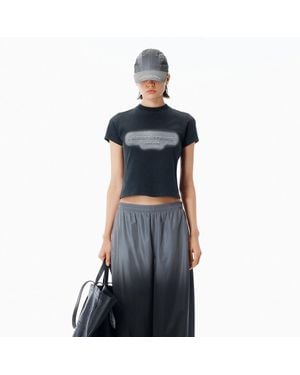 Alexander Wang Reflective Halo Print Logo Tee - Blue
