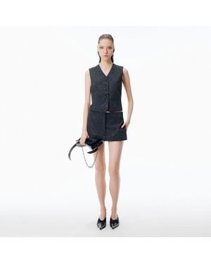 Alexander Wang Crystal Hotfix Skort - Blue