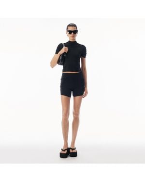 Alexander Wang Ruched Logo Mini Short - Blue