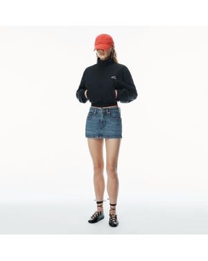 Alexander Wang Comfort Stretch Denim Midi Skort - Blue