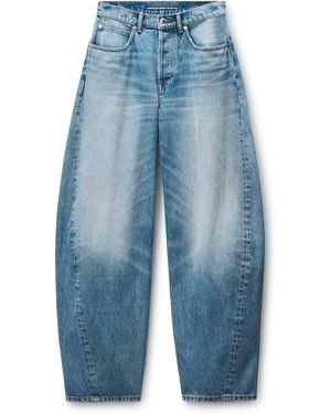 Alexander Wang Distressed Logo Blow Up Jean - Blue