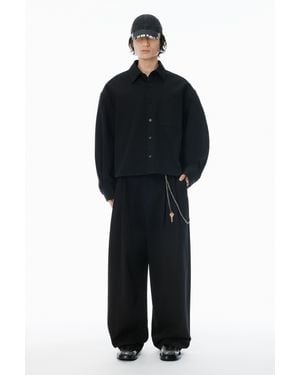 Alexander Wang Black Cotton Pants With Key Hardware
