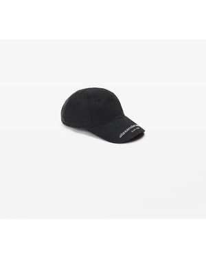 Alexander Wang Crystal Hotfix Logo Twill Baseball Cap - Black