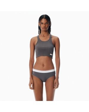 Alexander Wang Classic Ribbed Cotton Racer Tank - White