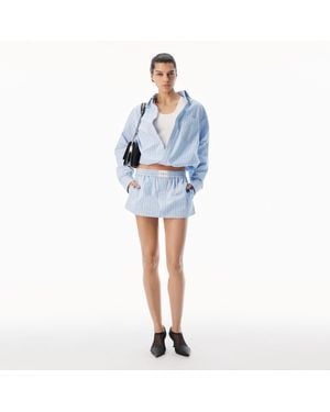 Alexander Wang Mid-Rise Mini Boxer Skort - Blue
