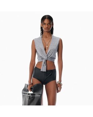 Alexander Wang Merino Wool Nameplate Top - Blue
