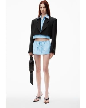 Alexander Wang Pre-styled Cropped Blazer With Dickie - Black