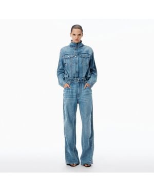Alexander Wang Logo-Embossed Balloon Jeans - Blue