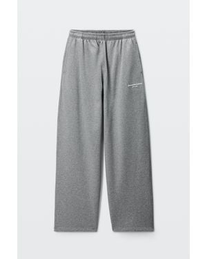 Alexander Wang Mid-Rise Oversized Sweatpant W/ Logo Print - Gray